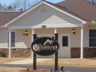 Reid House, assisted living in Wellford, SC — Sign for Reid House senior living facility at entrance