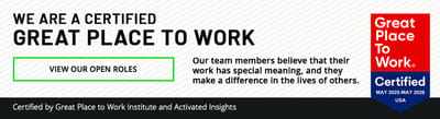Great Place to Work certification banner