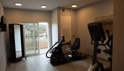 Well-equipped fitness area with exercise machines