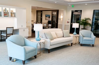 A cozy and inviting common area with seating