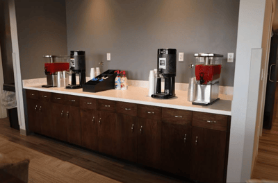 Beverage station in a shared living area