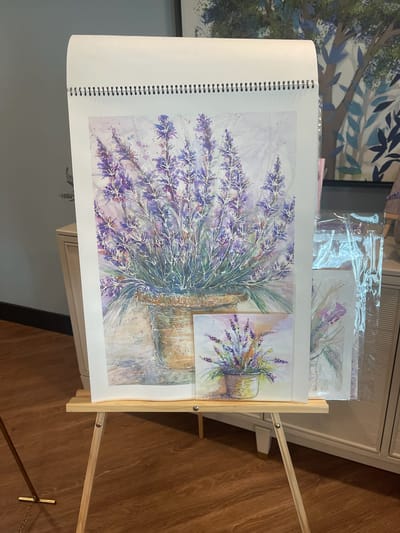 Artwork displayed in an interior common area