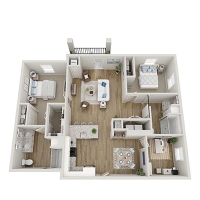 Architectural floor plan of a residential unit