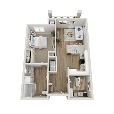 Architectural floor plan of a residential unit