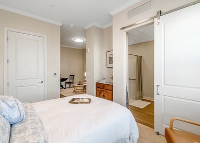 Cozy bedroom in a senior living facility