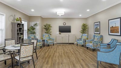Bright common area with comfortable seating