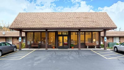 Building entrance of Crystal Pines Rehabilitation Center