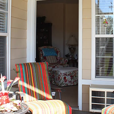 Interior view of a cozy sitting area