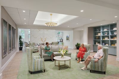 Residents enjoying a comfortable living area.