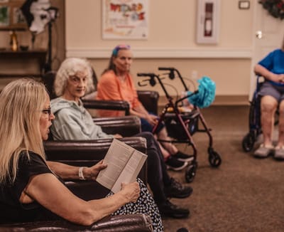Residents engaged in an activity in a common area