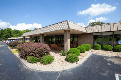 Building exterior of Selmer Post Acute facility entrance