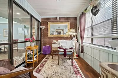Cozy common area with seating and decor