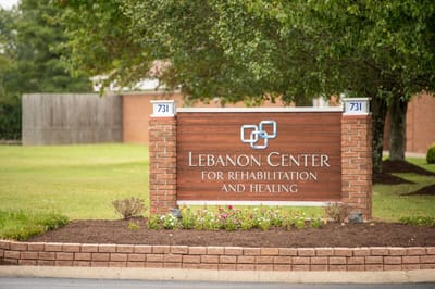 Outdoor sign for Lebanon Center for Rehabilitation and Healing