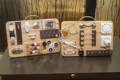 Sensory activity boards for residents