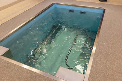 Hydrotherapy pool in a modern facility