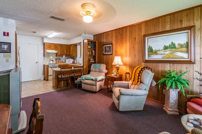 Cozy common area with seating and decor
