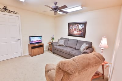 Cozy interior view of a resident room