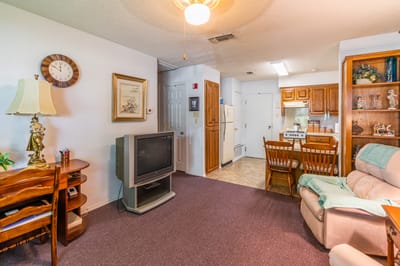 Cozy interior view of a resident's room