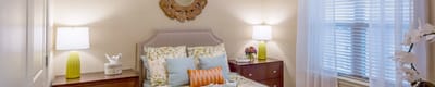 A cozy private room in a senior living facility
