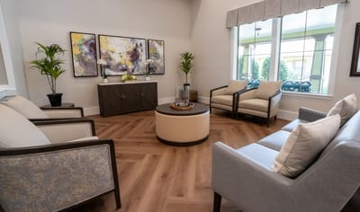 Cozy common area with comfortable seating and decor