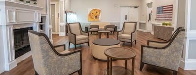 Common area with seating and decor