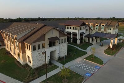 Aerial view of the exterior of The Healthcare Resort of Plano