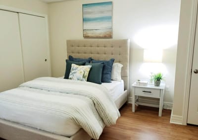 Cozy bedroom interior with calming decor