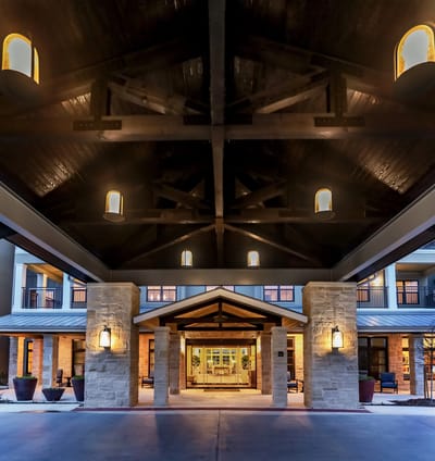 Exterior view of the main entrance to Parc at Traditions