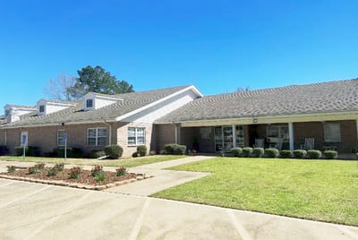 Exterior view of Pine Lodge Assisted Living facility