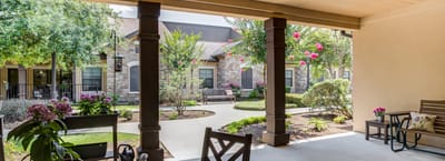 View of landscaped outdoor area at Spring Creek Village