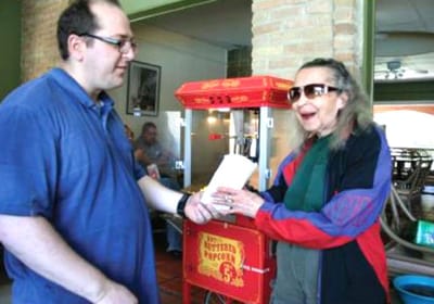 Residents interacting during an activity in a common area