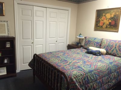 Cozy bedroom in a senior living facility