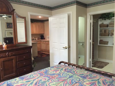 Cozy view of a resident's room with warm decor