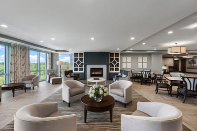 Bright and inviting common area with comfortable seating