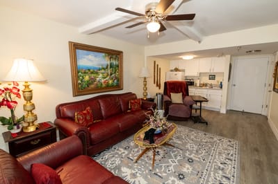 Cozy common area in a senior living facility