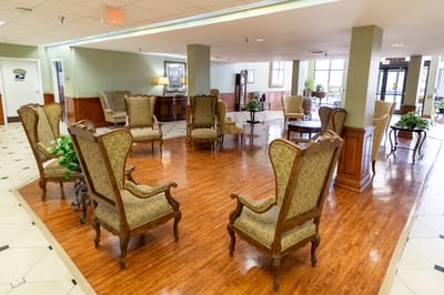Common area with comfortable seating arrangements