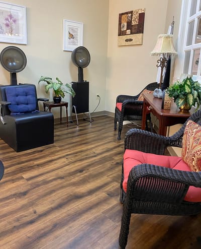 Interior common area with seating and decorations