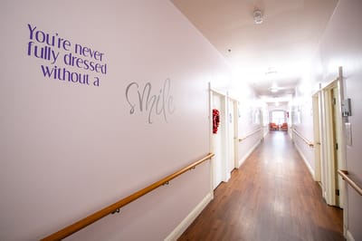 Interior hallway with inspirational quotes on the walls