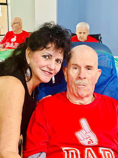 Residents enjoying time together in a social setting