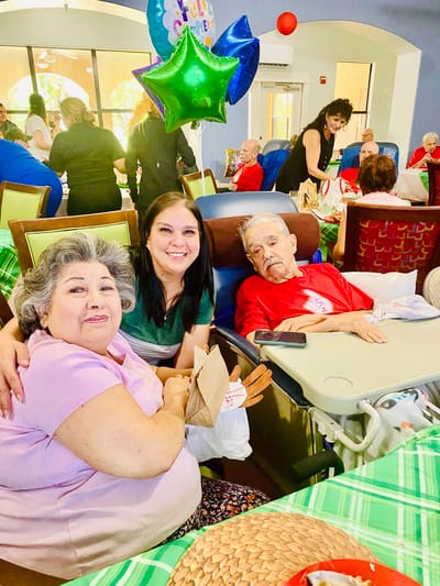 Residents enjoying time together in a common area