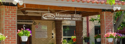 Entrance sign of Mountain Villa Skilled Nursing Facility