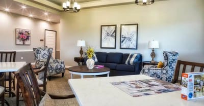 Cozy living room area with comfortable seating