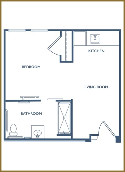 Architectural floor plan with labeled rooms