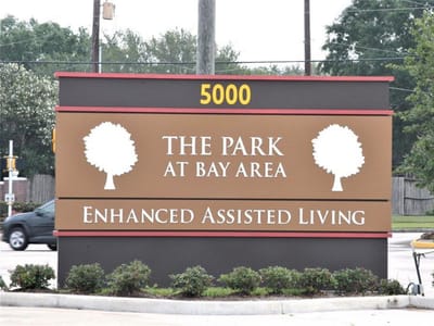 Sign for The Park at Bay Area assisted living facility