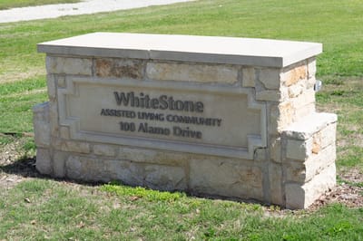 Sign for WhiteStone Assisted Living Community