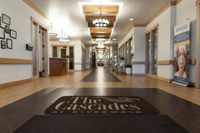 Interior view of The Cascades at Riverwalk entrance