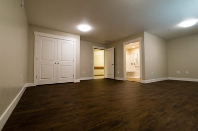Spacious private resident room with modern decor