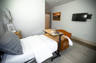 Cozy private resident room with a bed and decor
