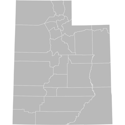 Rocky Mountain Care – Summit Ridge Assisted Living OC LLC, nursing home in Douglas, WY — Map outline of Utah state with detailed borders