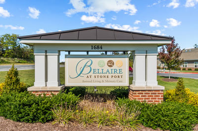 Exterior view of Bellaire at Stone Port entrance sign